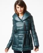 Kenneth Cole Belted Quilted Down Puffer Jacket