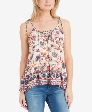 Jessica Simpson Juniors' Ceri Embroidered Peplum Top