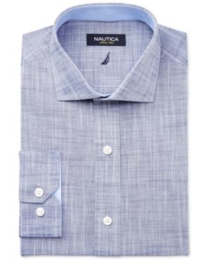 Nautica Men's Classic-fit Slub Dress Shirt