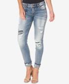 Silver Jeans Co. Ripped Indigo Blue Wash Girlfriend Jeans