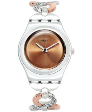 Swatch Women's Swiss Exotic Charm Two-tone Pvd Stainless Steel Bracelet Watch 35mm Yls183g