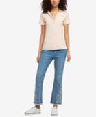 Dkny Short-sleeve Ribbed-collar Polo, Created For Macy's