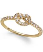 B. Brilliant Cubic Zirconia Knot Ring In 18k Gold Over Sterling Silver (1/4 Ct. T.w.)