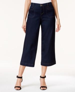 Style & Co. Utility Pocket Soft Rinse Wash Culotte Jeans, Only At Macy's