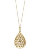 D'oro By Effy Diamond Teardrop Pendant Necklace (9/10 Ct. T.w.) In 14k Gold