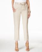 Vince Camuto Belted Ankle Pants