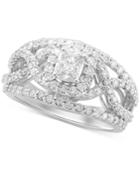 Diamond Cushion Engagement Ring (1-1/3 Ct. T.w.) In 14k White Gold