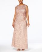Adrianna Papell Plus Size Cowl-back Gown