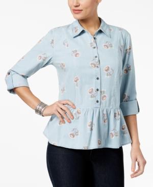 Style & Co Peplum Shirt, Created For Macy's