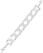 Lucky Brand Silver-tone Half-disc Link Bracelet