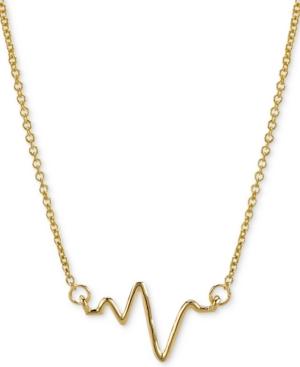 Sarah Chloe Heartbeat Pendant Necklace In 14k Gold, 16 + 2 Extender