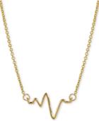 Sarah Chloe Heartbeat Pendant Necklace In 14k Gold, 16 + 2 Extender