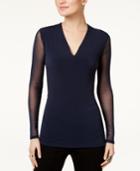 Inc International Concepts Illusion V-neck Top, Only At Macy's