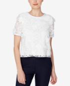 Catherine Malandrino Cassidy Floral-lace Boxy Top
