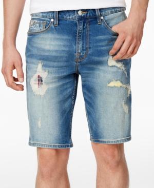 Guess Men's Slim-fit Stretch Destroyed Denim Shorts