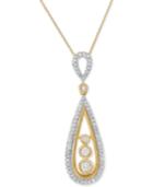 Diamond Teardrop Pendant Necklace (1/2 Ct. T.w.) In 14k Gold