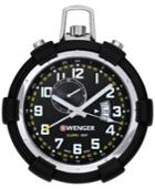 Wenger Swiss Stainless Steel Traveler Pocket Alarm Clock 52mm 73015