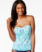 Tommy Bahama Printed Bandeau Tankini Top Women's Swimsuit