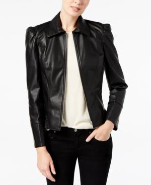 Inc International Concepts Ruffled Faux-leather Jacket, Created For Macy's