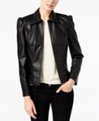 Inc International Concepts Ruffled Faux-leather Jacket, Created For Macy's