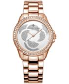 Women's 'katy' Crystal Accented Rose Petal Bracelet Watch