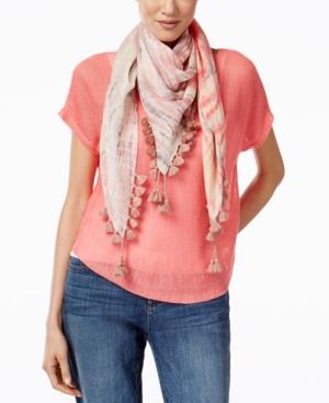 Eileen Fisher Tie-dyed Tassel-trim Scarf