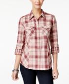 Style & Co Petite Cotton Plaid Shirt, Created For Macy's