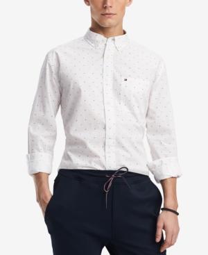 Tommy Hilfiger Men's Dewitter Scattered Logo-print Pocket Shirt