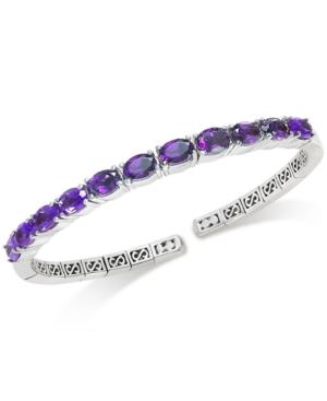 Amethyst Flexible Bangle Bracelet (5-1/2 Ct. T.w.) In Sterling Silver