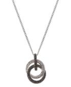 Judith Jack Necklace, Marcasite And Crystal Loop Pendant