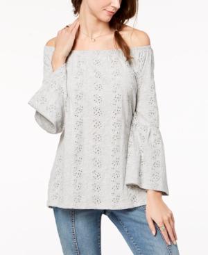 Style & Co Convertible Cotton Eyelet Top, Created For Macy's