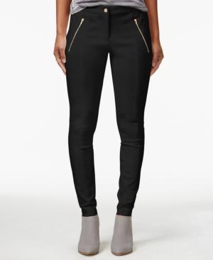 Maison Jules Zipper-detail Ponte Pants, Only At Macy's