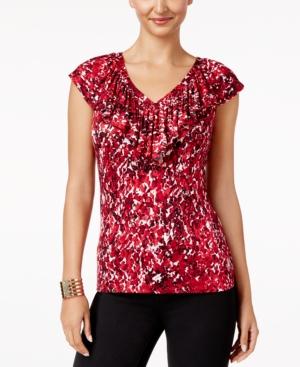 Thalia Sodi Ruffled V-neck Top, Only At Macy's