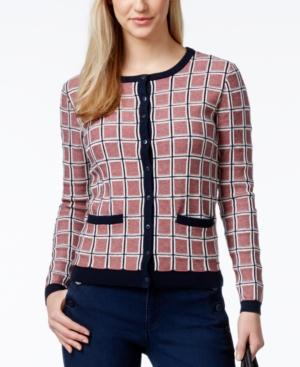 Tommy Hilfiger Button-down Cardigan, Windowpane Pattern