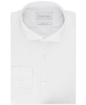Calvin Klein Platinum Slim-fit Stripe Dress Shirt