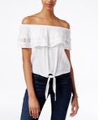 American Rag Embroidered Off-the-shoulder Top, Only At Macy's