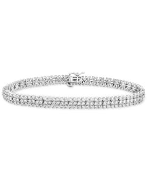 Diamond Cluster Link Bracelet (4 Ct. T.w.) In 14k White Gold