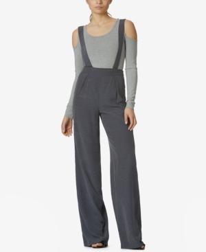 Avec Les Filles Wide-leg Suspender Pants