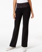 Style & Co. Printed-waist Yoga Pants, Only At Macy's