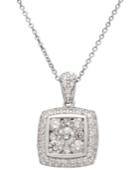 Effy Diamond Diamond Square (1 Ct. T.w.) In 14k White Gold