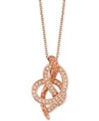 Le Vian Strawberry 'n' Vanilla Swirl Diamond Pendant Necklace (1/4 Ct. T.w.) In 14k Rose Gold