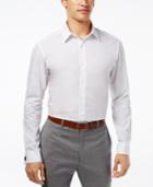 Alfani Fitted Solid Performance Stretch Easy Care French Cuff Shirt