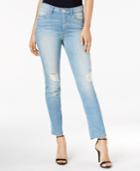 Guess Model Ripped Photoshoot Wash Skinny Jeans