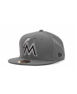 New Era Miami Marlins Mlb Gray Bw 59fifty Cap