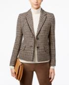 Weekend Max Mara Fringe-trim Plaid Blazer