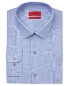 Alfani Red Men's Fitted Performance Two Blue Check Dress Shirt, Only At Macy's