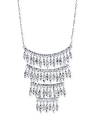 I.n.c. Silver-tone Crystal Statement Necklace, 15 + 3 Extender, Created For Macy's