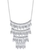 I.n.c. Silver-tone Crystal Statement Necklace, 15 + 3 Extender, Created For Macy's