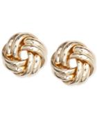 Anne Klein Gold-tone Knot Stud Earrings