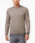 Tasso Elba Men's Faux Suede Trim Pattern Sweater, Only At Macy's